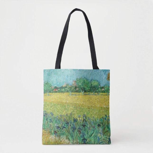 Bolso De Tela Vincent van Gogh - Campo con irlandeses cerca de A (Anverso)