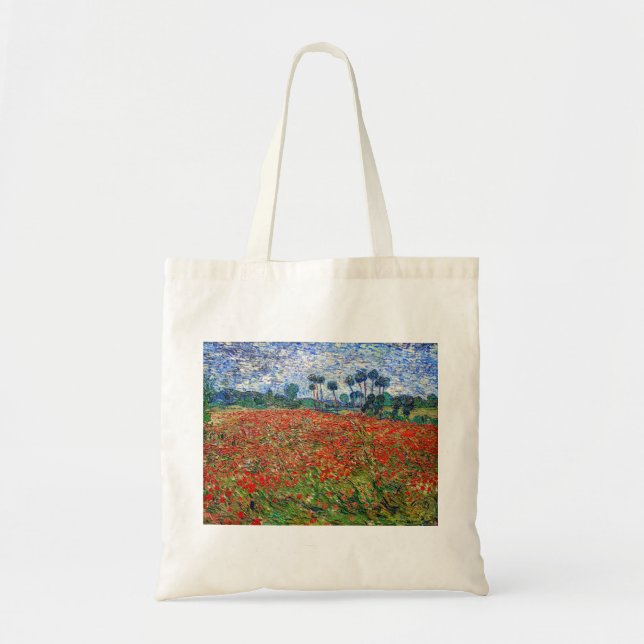 Bolso De Tela Vincent van Gogh - Campo de amapola (Frente)
