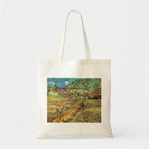Bolso De Tela Vincent van Gogh - Campo de trigo cerrado con camp