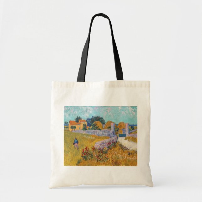 Bolso De Tela Vincent van Gogh - Casa de campo en Provenza (Frente)