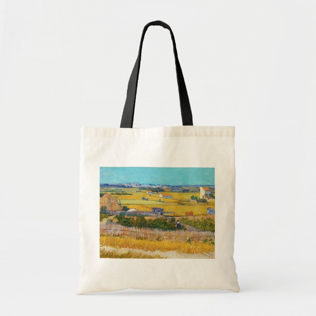 Bolso De Tela Vincent van Gogh - Cosecha en La Crau (Frente)