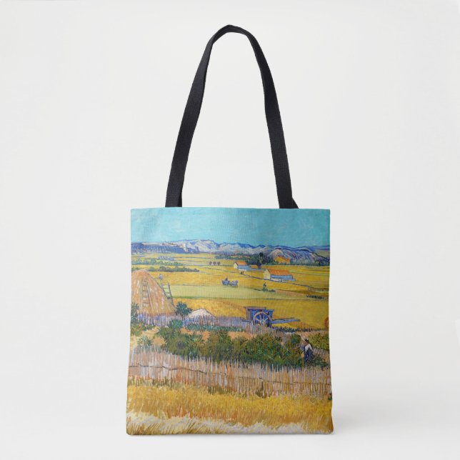 Bolso De Tela Vincent van Gogh - Cosecha en La Crau (Anverso)