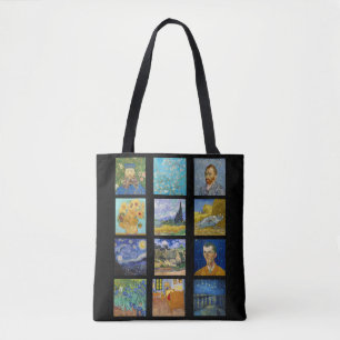 Bolso De Tela Vincent Van Gogh - Cuadrícula de obras maestras