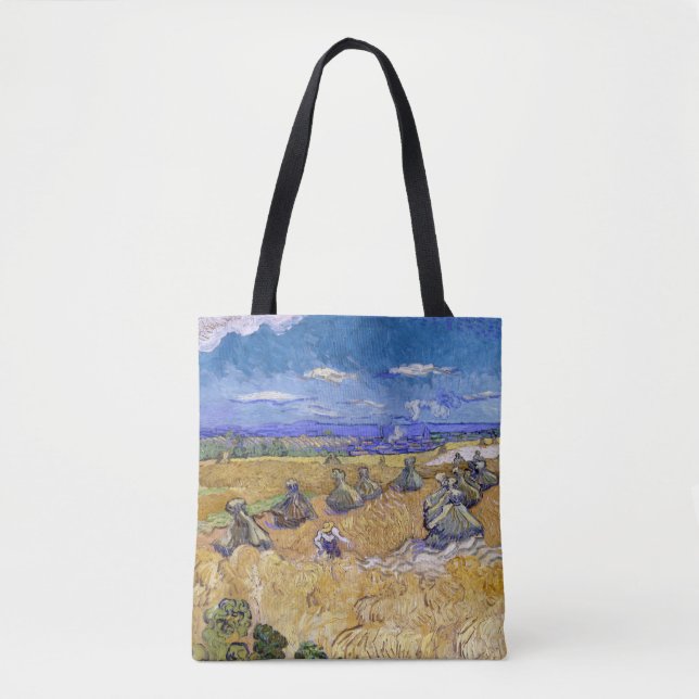 Bolso De Tela Vincent van Gogh - Cuestas de trigo con raperos (Anverso)