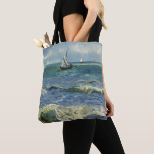Bolso De Tela Vincent van Gogh - El paisaje marino cerca de Sain