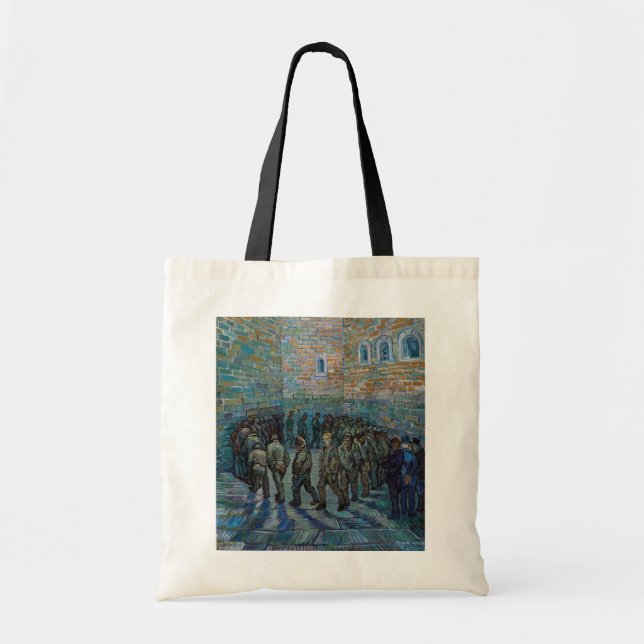 Bolso De Tela Vincent van Gogh - El patio de la prisión (Frente)