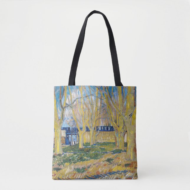 Bolso De Tela Vincent van Gogh - El tren azul (Anverso)