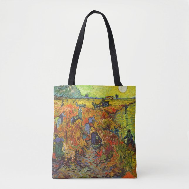 Bolso De Tela Vincent van Gogh - El Viñedo Rojo (Anverso)