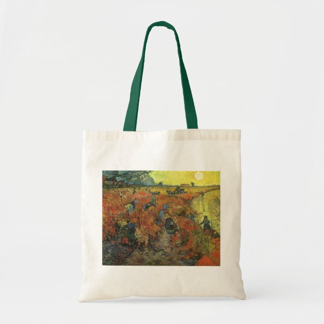 Bolso De Tela Vincent van Gogh - El Viñedo Rojo (Frente)