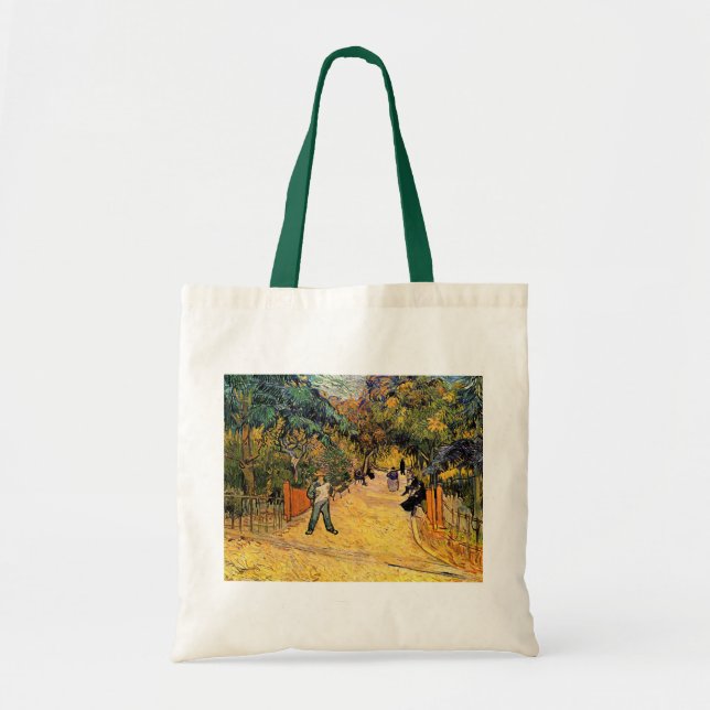 Bolso De Tela Vincent van Gogh - Entrada al Parque Público, Arle (Frente)