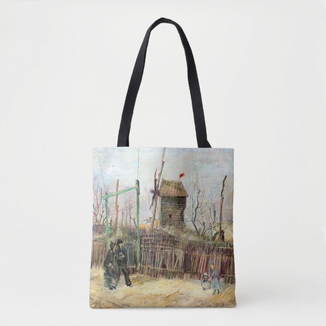 Bolso De Tela Vincent van Gogh - Escena callejera en Montmartre (Anverso)