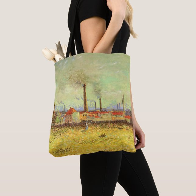 Bolso De Tela Vincent van Gogh - Fábricas de Asnieres (Detalle)