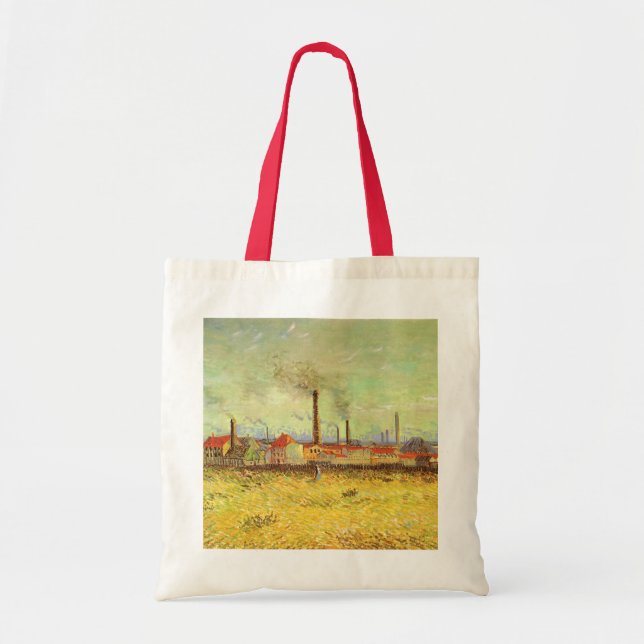 Bolso De Tela Vincent van Gogh - Fábricas de Asnieres (Frente)