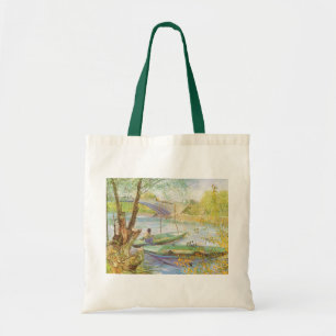 Bolso De Tela Vincent van Gogh Fishing in Spring, Pont de Clichy