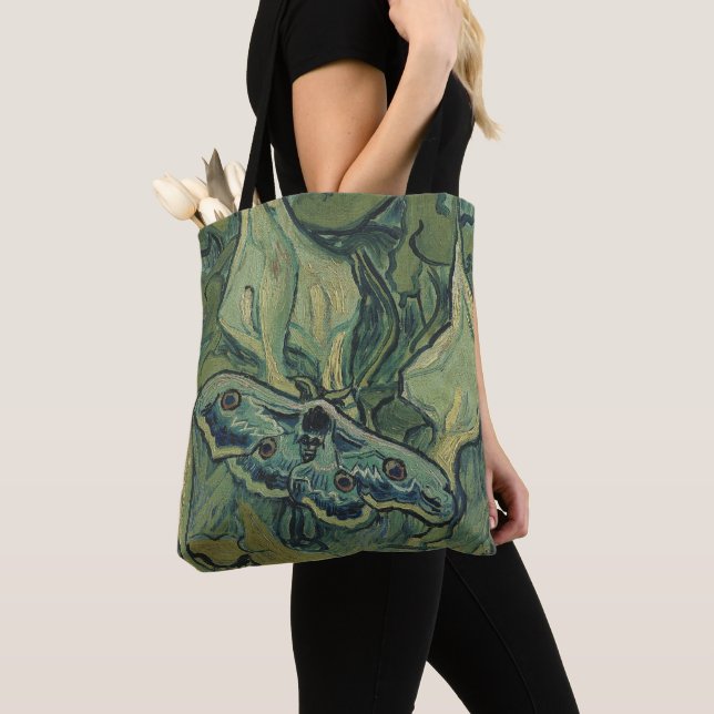 Bolso De Tela Vincent van Gogh - Great Peacock Moth (Detalle)