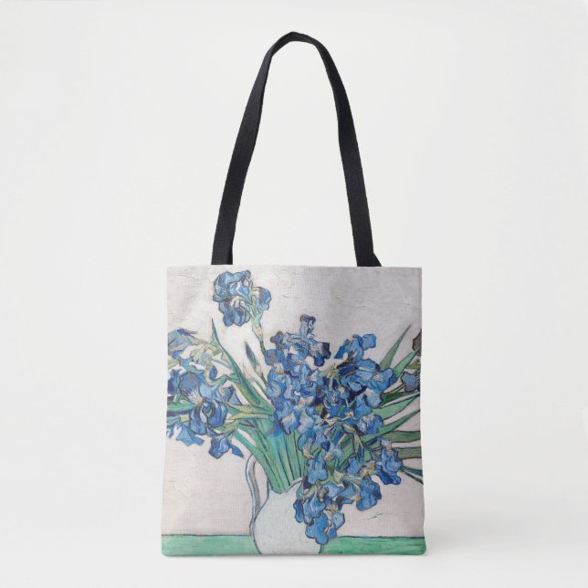 Bolso De Tela Vincent Van Gogh. Irlandeses. Floral impresionista (Anverso)