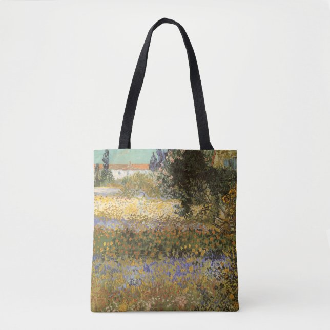 Bolso De Tela Vincent van Gogh - Jardín de flores (Anverso)