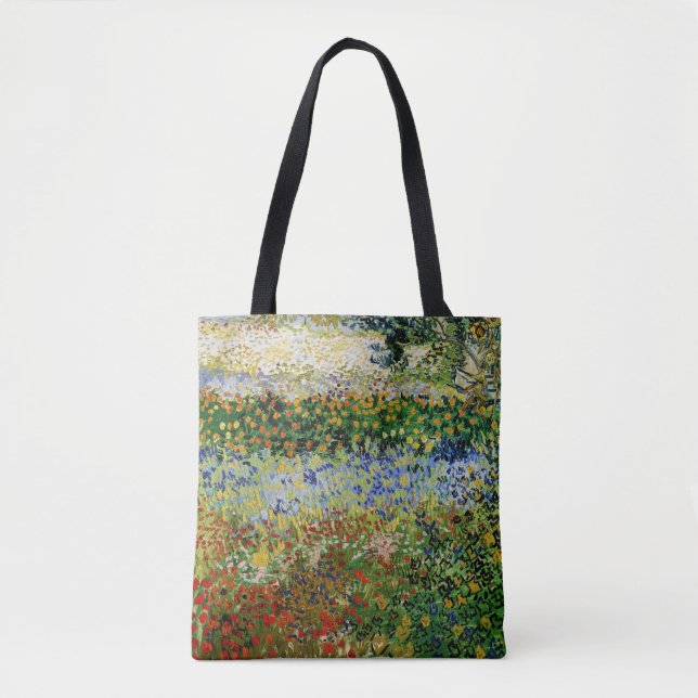 Bolso De Tela Vincent van Gogh - Jardín de flores (Anverso)