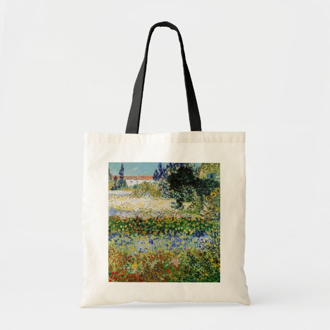 Bolso De Tela Vincent van Gogh - Jardín de flores (Frente)