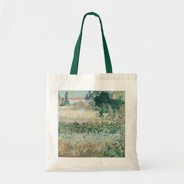 Bolso De Tela Vincent van Gogh | Jardín en Bloom, Arles, 1888 (Frente)