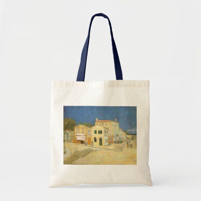 Bolso De Tela Vincent van Gogh - La Casa Amarilla (La calle) (Frente)