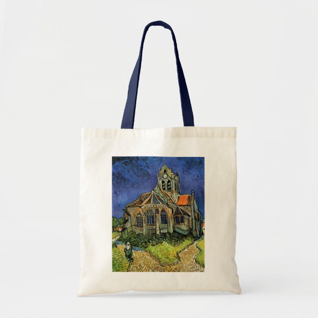 Bolso De Tela Vincent van Gogh - La Iglesia de Auvers (Frente)
