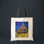 Bolso De Tela Vincent van Gogh - La Iglesia de Auvers<br><div class="desc">Iglesia de Auvers / l'Eglise à Auvers-sur-oise por Vincent Van Gogh en 1890</div>