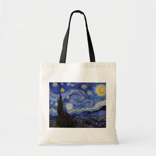 Bolso De Tela Vincent Van Gogh - La noche estrellada (Frente)
