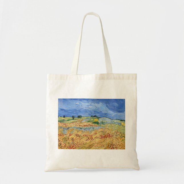 Bolso De Tela Vincent van Gogh - Los campos / Llanura en Auvers (Frente)