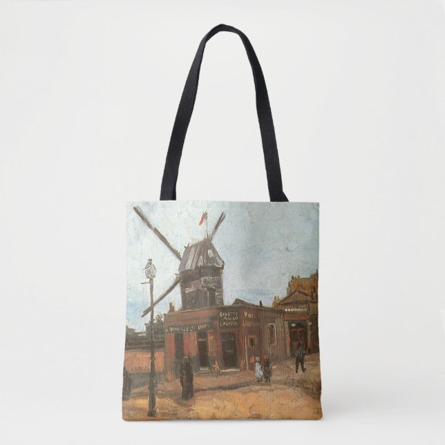 Bolso De Tela Vincent van Gogh - Moulin de la Galette, molino de (Anverso)