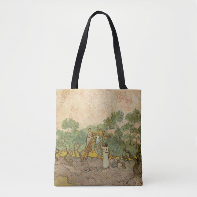 Bolso De Tela Vincent van Gogh - Mujeres recolectando aceitunas (Anverso)