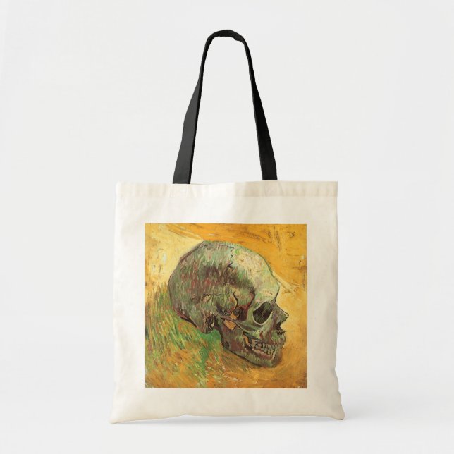 Bolso De Tela Vincent van Gogh - Naturaleza muerta con calavera (Frente)