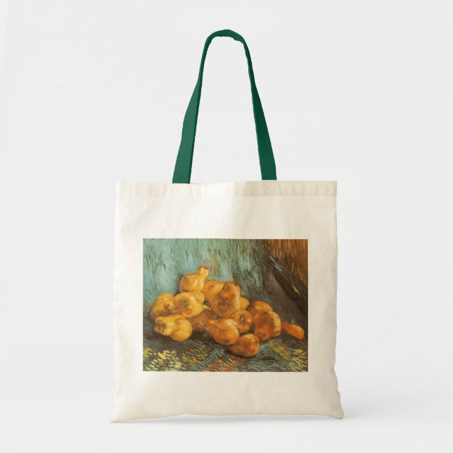 Bolso De Tela Vincent van Gogh - Naturaleza muerta con peras mem (Frente)