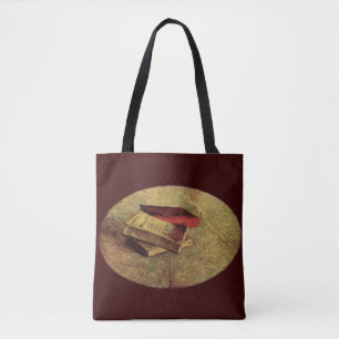Bolso De Tela Vincent van Gogh - Naturaleza muerta con tres libr