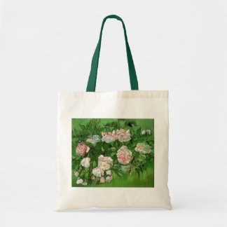 Bolso De Tela Vincent Van Gogh - Naturaleza Muerta Rosas Rosadas