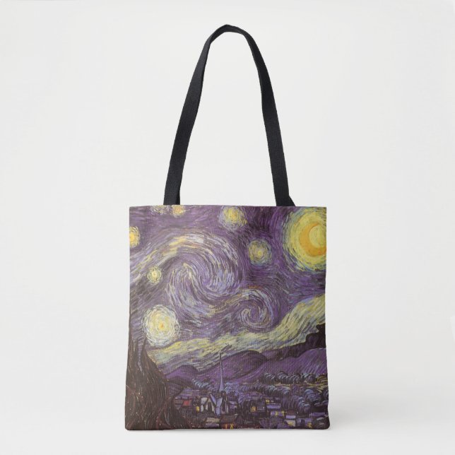 Bolso De Tela Vincent van Gogh - Noche estrellada (Anverso)