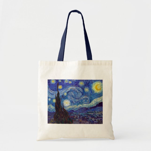 Bolso De Tela VINCENT VAN GOGH - Noche estrellada 1889 (Frente)