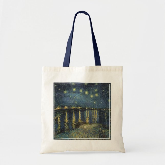 Bolso De Tela Vincent van Gogh | Noche estrellada sobre el Ródan (Frente)