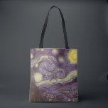 Bolso De Tela Vincent van Gogh - Noche Starry<br><div class="desc">Noche estrellada (1889) de Vincent van Gogh es una pintura vintage de la naturaleza del paisaje artístico de arte fino. Vista de una ciudad en un valle por la noche con nubes girando, las estrellas brillando y una hermosa luna dorada de media luna amarilla. Se pintó durante el día desde...</div>