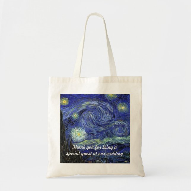 Bolso De Tela Vincent van Gogh, Noche Starry (Frente)