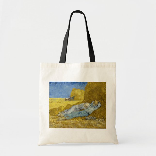 Bolso De Tela Vincent Van Gogh - Noon, Descanse del trabajo / Si (Frente)