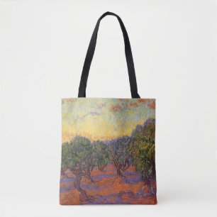 Bolso De Tela Vincent van Gogh - Olivar, cielo anaranjado