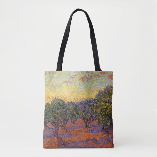 Bolso De Tela Vincent van Gogh - Olive Grove, Naranja Sky (Anverso)