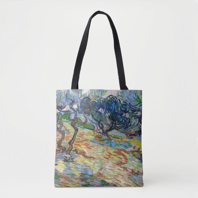 Bolso De Tela Vincent van Gogh - Olivos: Cielo azul brillante (Anverso)