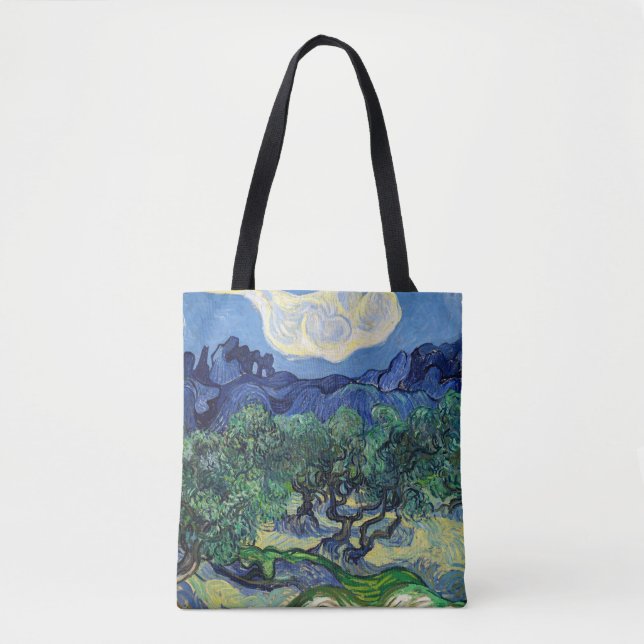 Bolso De Tela Vincent van Gogh - Olivos con los Alpilles (Anverso)