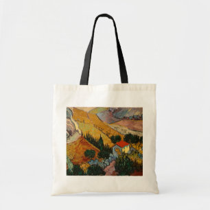 Bolso De Tela Vincent van Gogh   Paisaje con Casa y Flor