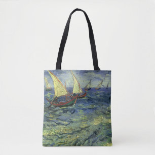 Bolso De Tela Vincent van Gogh - Paisaje marino en Saintes Marie