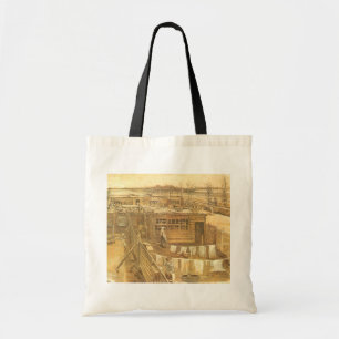 Bolso De Tela Vincent van Gogh - Patio del carpintero y lavander