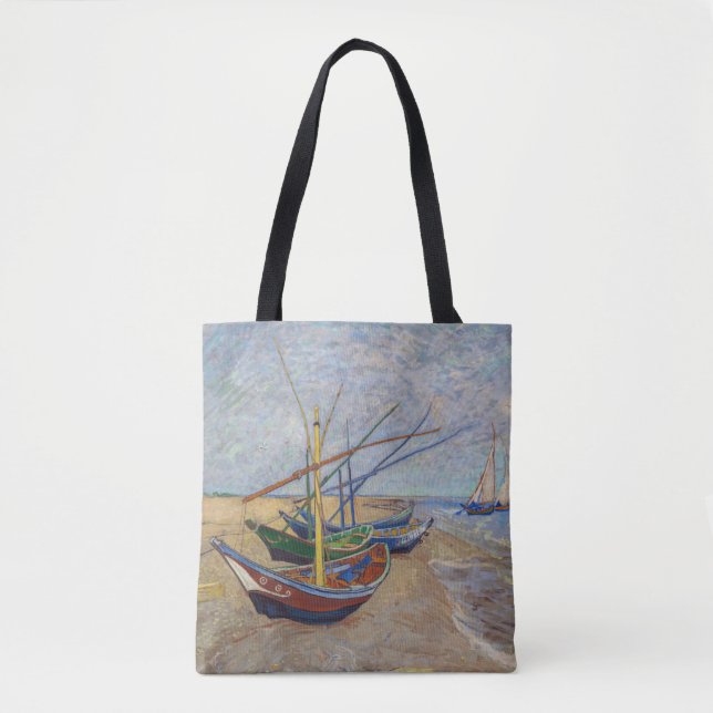Bolso De Tela Vincent van Gogh - Pescadores en la playa (Anverso)