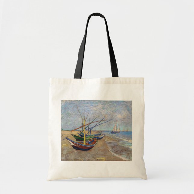 Bolso De Tela Vincent van Gogh - Pescadores en la playa (Frente)